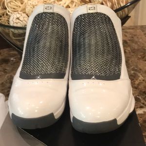 Authentic Grey and White Retro Air Jordans 19
